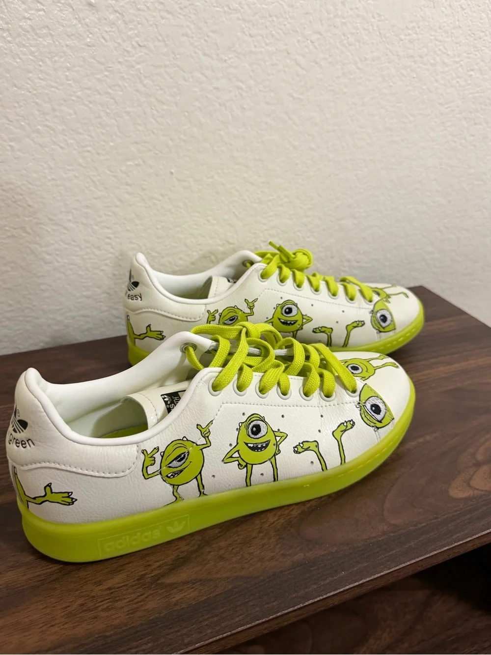 Adidas X Stan Smith Monster Inc Mike Wazowski Graphic sneaker.